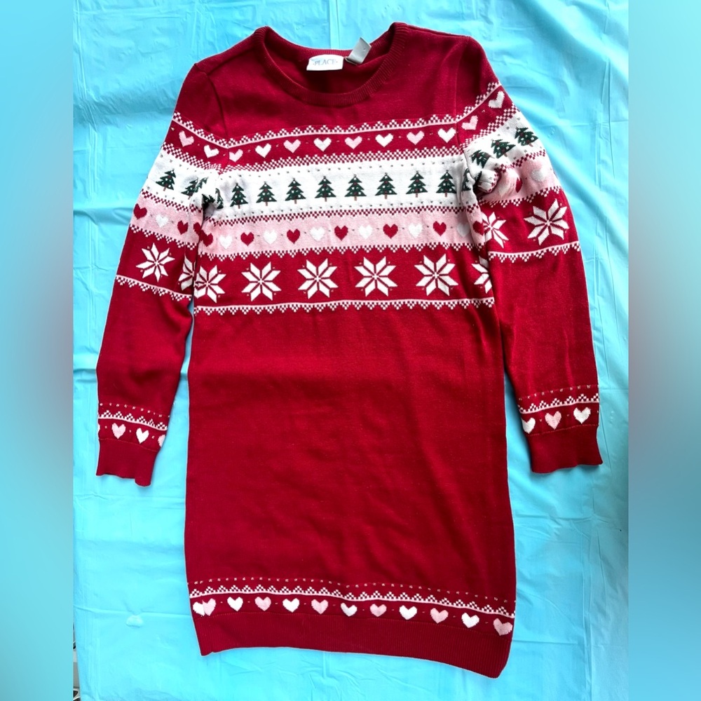 The Children’s Place Christmas Sweater Dress -Size 16 XXL